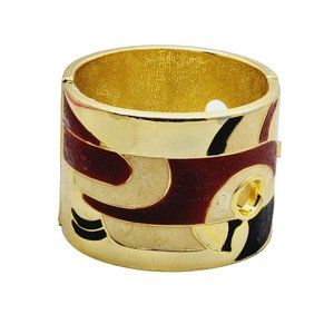 Vintage Rare Lanvin Paris Abstract Couture Runway Bangle Bracelet (A1170)